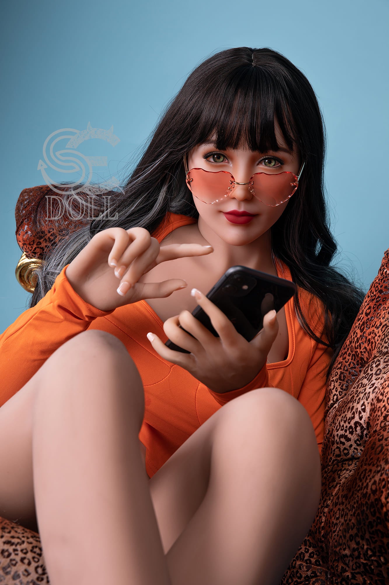 Brunette sex doll hippie inspired