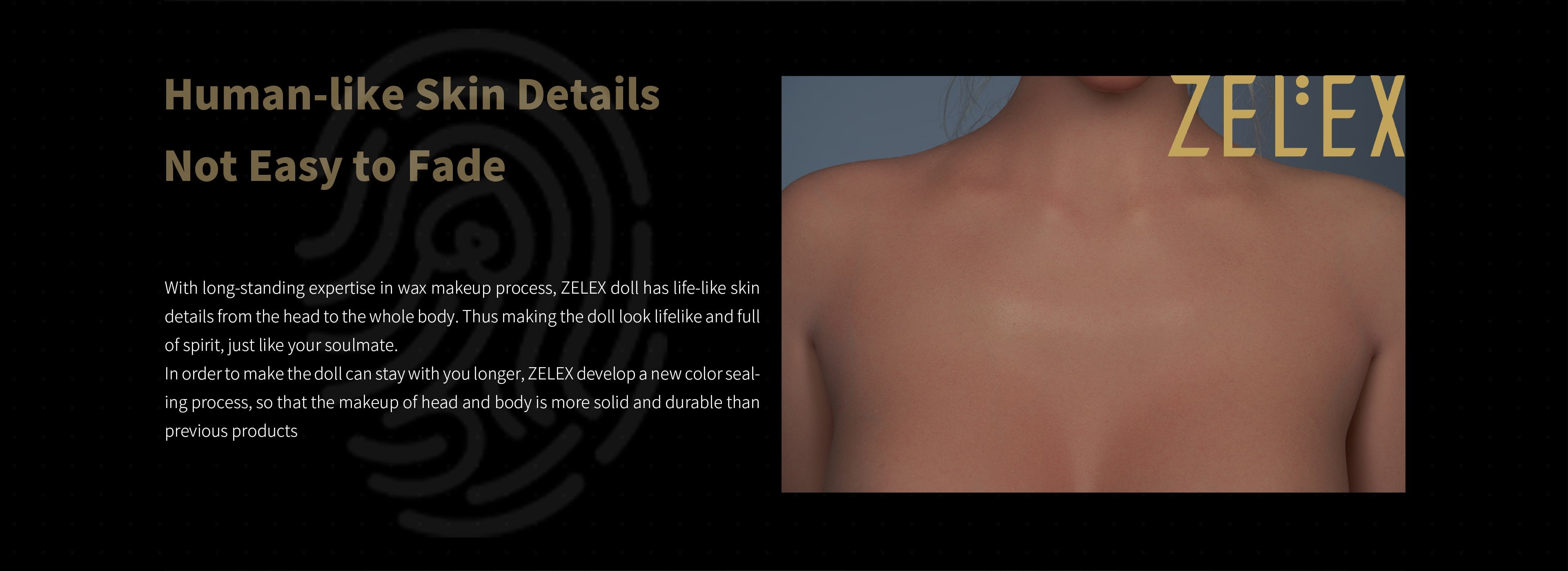 Zelex Inspiration Series Ultra Realistic Sex doll with human skin texture